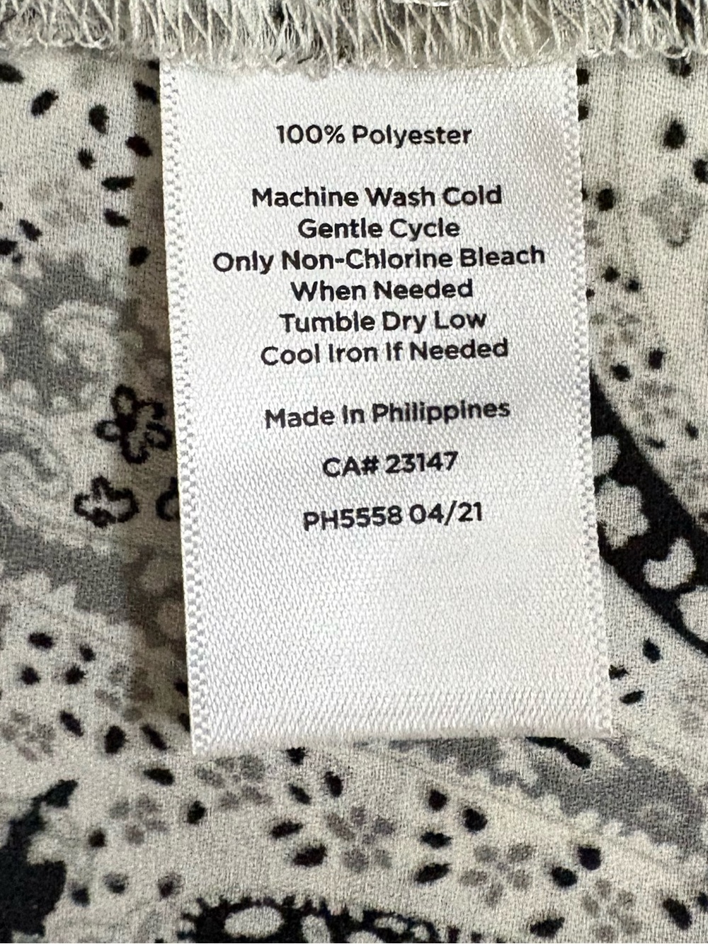 Talbots Black & White Paisley V-Neck Tunic Size 2X - Picture 10 of 12